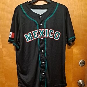 Mexico Black and Green Baseball Jersey